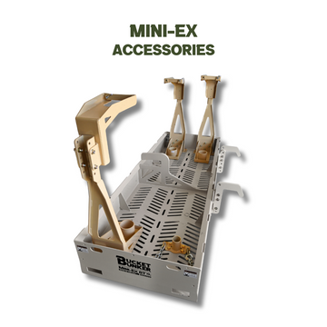 Mini-EX 6T™ Attachment Rack | Bucket Bunker®