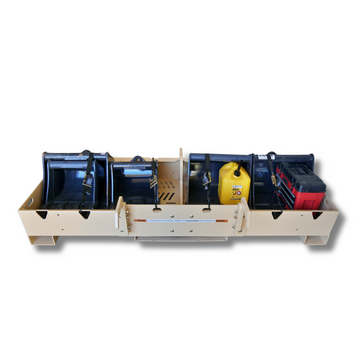 Mini-EX 6T XL™ Attachment Rack | Bucket Bunker®