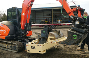 Mini-EX 6T™ Attachment Rack | Bucket Bunker®