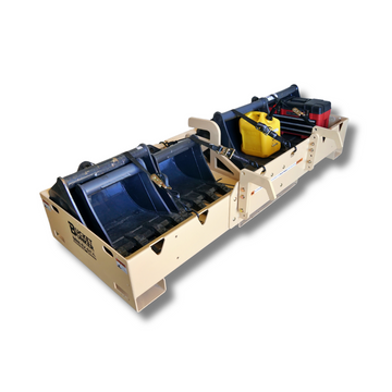 Mini-EX 6T XL™ Attachment Rack | Bucket Bunker®
