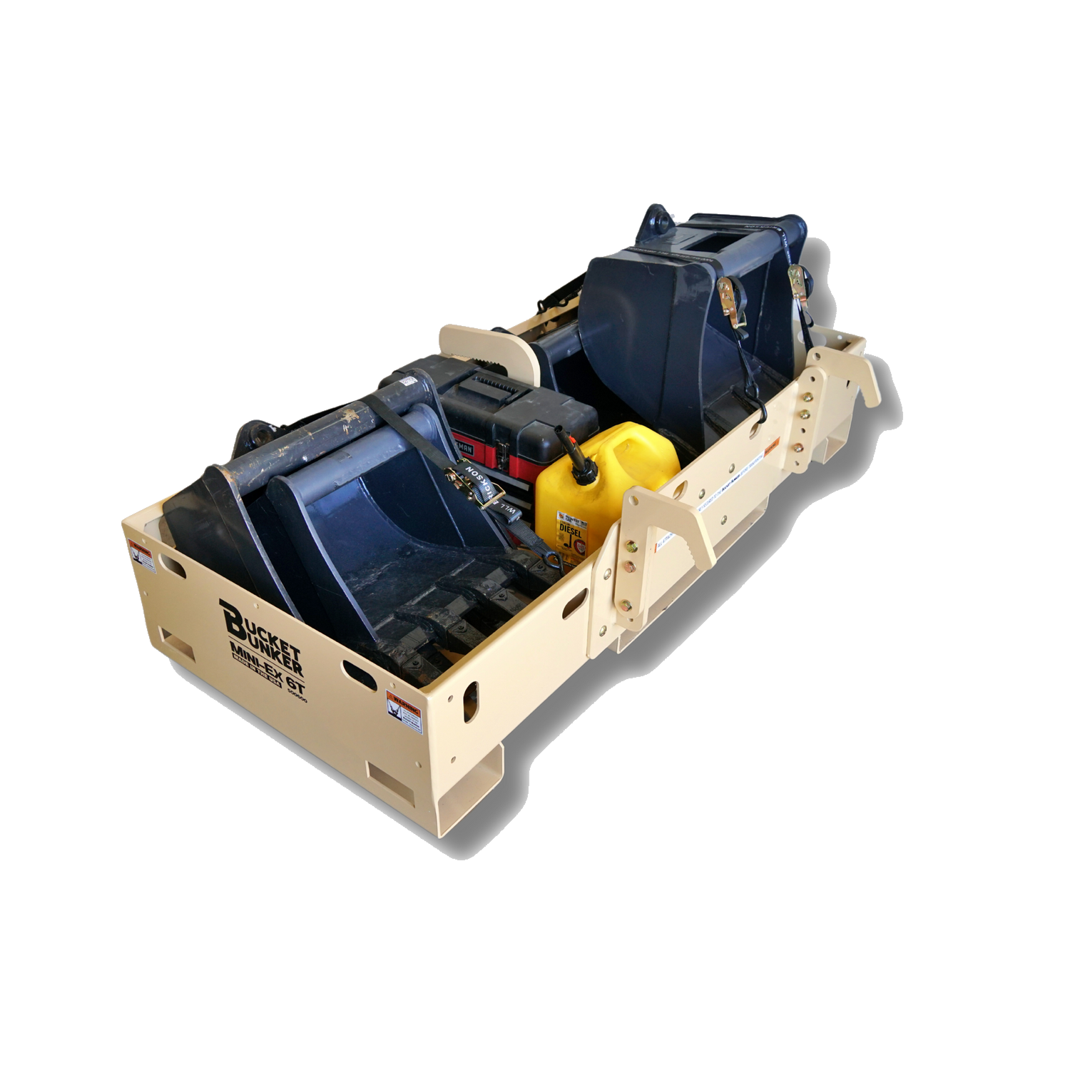 Mini-EX 6T attachment rack isolated for a clear product view.