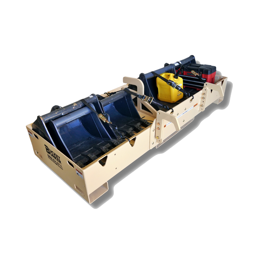 Mini-EX 6T XL™ Attachment Rack | Bucket Bunker®